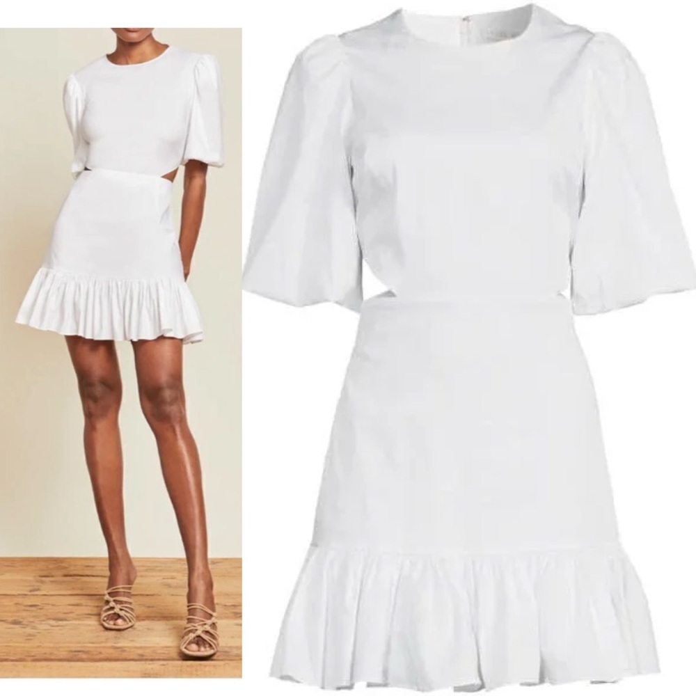 NEW $498 Veronica Beard Iker Mini Dress Size 10 White. NWT 23